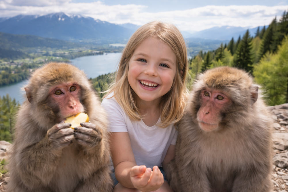 Mädchen am Affenberg