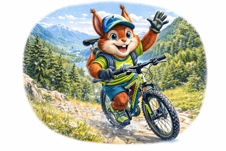 Gerli beim Radfahren